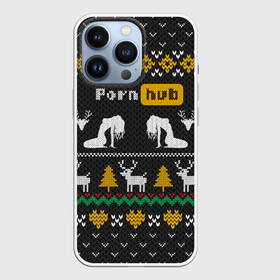 Чехол для iPhone 13 Pro с принтом Pornhub свитер с оленями в городе Новоалтайск,  |  | 2021 | knit | knitted | merch | new year | sweater | ugly sweater | вязанный | вязяный | зимний | лого | логотип | мерч | новый год | олени | рождественский | рождественский свитер | рождес