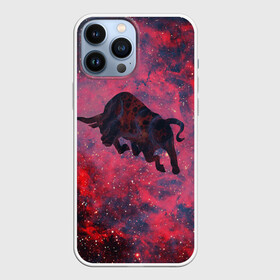 Чехол для iPhone 13 Pro Max с принтом Бык в городе Новоалтайск,  |  | Тематика изображения на принте: 2021 | bull | space | бык | год быка | космос