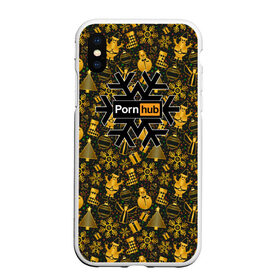 Чехол для iPhone XS Max матовый с принтом Pornhub(Новый год) в городе Новоалтайск, Силикон | Область печати: задняя сторона чехла, без боковых панелей | рождественскую коллекцию