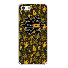 Чехол для iPhone 5/5S матовый с принтом Pornhub(Новый год) в городе Новоалтайск, Силикон | Область печати: задняя сторона чехла, без боковых панелей | Тематика изображения на принте: рождественскую коллекцию