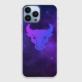 Чехол для iPhone 13 Pro Max с принтом Бык в городе Новоалтайск,  |  | Тематика изображения на принте: 2021 | bull | space | бык | год быка | космос