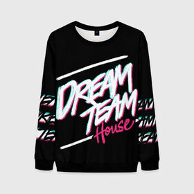 Мужской свитшот 3D+ с принтом Dream Team House Brush в городе Новоалтайск, 100% полиэстер с мягким внутренним слоем | круглый вырез горловины, мягкая резинка на манжетах и поясе, свободная посадка по фигуре | blogger | bloggers | dream team | dream team house | dreamteam | dth | tik tok | tik tok house | блогер | блогеры | тик ток | тиктокеры