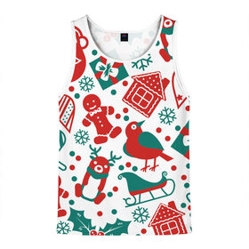 Мужская майка 3D Дух Рождества и Нового Года: в городе Новоалтайск, 100% полиэстер | круглая горловина, приталенный силуэт, длина до линии бедра. Пройма и горловина окантованы тонкой бейкой |