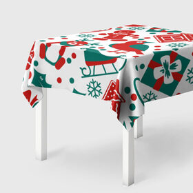 Скатерть 3D Дух Рождества и Нового Года: в городе Новоалтайск, 100% полиэстер (ткань не мнется и не растягивается) | Размер: 150*150 см |