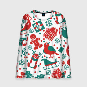 Мужской лонгслив 3D Дух Рождества и Нового Года: в городе Новоалтайск, 100% полиэстер | длинные рукава, круглый вырез горловины, полуприлегающий силуэт |