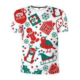 Мужская футболка 3D спортивная Дух Рождества и Нового Года: в городе Новоалтайск, 100% полиэстер с улучшенными характеристиками | приталенный силуэт, круглая горловина, широкие плечи, сужается к линии бедра |