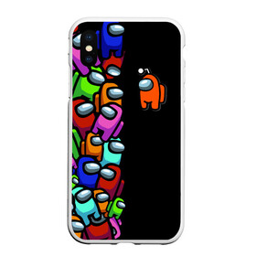 Чехол для iPhone XS Max матовый с принтом Among us в городе Новоалтайск, Силикон | Область печати: задняя сторона чехла, без боковых панелей | among us | видеоигры | злобные из космоса | космические человечки | предатели | эмонг ас