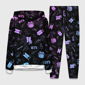 Женский костюм 3D (с толстовкой) с принтом BTS в городе Новоалтайск,  |  | bangtan boys | big hit | bts | bts army | j hope | jimin | jin | jungkook | k pop | kpop | love yourself | map of the soul | rm | suga | v | wings | автограф | бтс | к поп