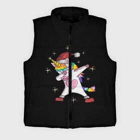 Мужской жилет утепленный 3D с принтом Unicorn Dab в городе Новоалтайск,  |  | art | christmas | dab | heart | new year | rainbow | santa hat | stars | unicorn | арт | единорог | звезды | новый год | радуга | рождество | сердце | шапка санты