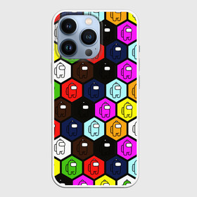 Чехол для iPhone 13 Pro с принтом AMONG US в городе Новоалтайск,  |  | Тематика изображения на принте: among us игра | among us на пк | there is 1 impostor | there is impostor among us | предатель среди нас | разноцветные космонавты.