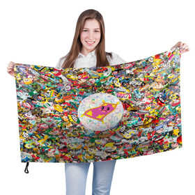 Флаг 3D с принтом Ковер-самолет АнтиПсихоВирус в городе Новоалтайск, 100% полиэстер | плотность ткани — 95 г/м2, размер — 67 х 109 см. Принт наносится с одной стороны | 