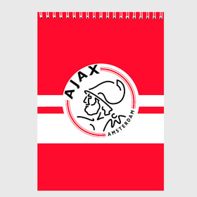 Скетчбук с принтом AJAX AMSTERDAM в городе Новоалтайск, 100% бумага
 | 48 листов, плотность листов — 100 г/м2, плотность картонной обложки — 250 г/м2. Листы скреплены сверху удобной пружинной спиралью | ajax | amsterdam | football | holland | red | sport | team | white | амстердам | аякс | гол | голландия | красный | логотип | мяч | нидерланды | полосы | спорт | футбол