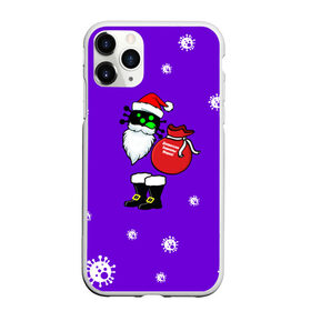 Чехол для iPhone 11 Pro Max матовый с принтом Новогодняя корона в городе Новоалтайск, Силикон |  | Тематика изображения на принте: дед мороз | коронавирус | новогодний коронавирус | санта клаус | снег | снежинки