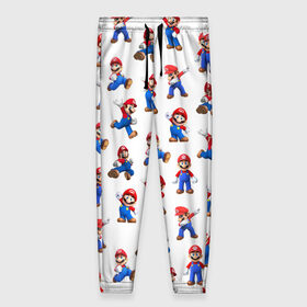 Женские брюки 3D с принтом Mario в городе Новоалтайск, полиэстер 100% | прямой крой, два кармана без застежек по бокам, с мягкой трикотажной резинкой на поясе и по низу штанин. В поясе для дополнительного комфорта — широкие завязки | mario | mario brothers | old game | retro game | super mario | super mario bros | super mario odyssey | водопроводчик | девочкам | детям | классика | мальчикам | марио | персонажи игр | рабочий | ретро игры | старые игры | супер ма