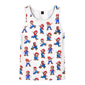 Мужская майка 3D с принтом Mario в городе Новоалтайск, 100% полиэстер | круглая горловина, приталенный силуэт, длина до линии бедра. Пройма и горловина окантованы тонкой бейкой | mario | mario brothers | old game | retro game | super mario | super mario bros | super mario odyssey | водопроводчик | девочкам | детям | классика | мальчикам | марио | персонажи игр | рабочий | ретро игры | старые игры | супер ма
