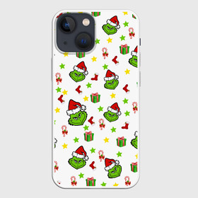 Чехол для iPhone 13 mini с принтом Гринч в городе Новоалтайск,  |  | 2021 | год быка | гринч | девочка | дед мороз | елка | леденец | мальчик | мультфильм гринч | новогодняя | носок | олень | подарок | праздник | ребенку | рождественская | с гринчем | с новым годом | санта