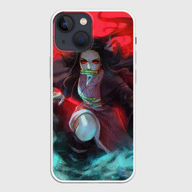 Чехол для iPhone 13 mini с принтом НЕЗУКО ИЗ КЛИНКА в городе Новоалтайск,  |  | anime | demon slayer | kimetsu no yaiba | агацума | аниме | бесконечный поезд | дыхание воды | зеницу | иноске | иноске хашибира | клинок | клинок рассекающий демонов | манга | недзуко | незука | незуко | нэзуко