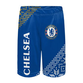 Детские спортивные шорты 3D с принтом CHELSEA F.C. - Новый Год в городе Новоалтайск,  100% полиэстер
 | пояс оформлен широкой мягкой резинкой, ткань тянется
 | chelsea | club | footbal | logo | год | знак | клуб | логотип | логотипы | новогодний | новый | символ | символы | форма | футбол | футбольная | футбольный | челси