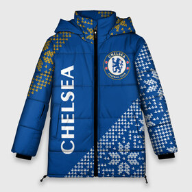 Женская зимняя куртка 3D с принтом CHELSEA F C - Новый Год в городе Новоалтайск, верх — 100% полиэстер; подкладка — 100% полиэстер; утеплитель — 100% полиэстер | длина ниже бедра, силуэт Оверсайз. Есть воротник-стойка, отстегивающийся капюшон и ветрозащитная планка. 

Боковые карманы с листочкой на кнопках и внутренний карман на молнии | chelsea | club | footbal | logo | год | знак | клуб | логотип | логотипы | новогодний | новый | символ | символы | форма | футбол | футбольная | футбольный | челси