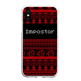 Чехол для iPhone XS Max матовый с принтом AMONG US - Impostor НОВЫЙ ГОД в городе Новоалтайск, Силикон | Область печати: задняя сторона чехла, без боковых панелей | among | among us | amongus | crewmate | game | games | imposter | impostor | logo | monster | sabotage | shhh | амонг | амонг ас | амонгас | год | игра | игры | импостер | космос | крюмейт | лого | логотип | логотипы | монстр | новогодний | нов