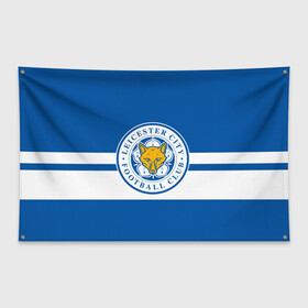 Флаг-баннер с принтом LEICESTER CITY в городе Новоалтайск, 100% полиэстер | размер 67 х 109 см, плотность ткани — 95 г/м2; по краям флага есть четыре люверса для крепления | barclays | britich | club | english | football | fox | leicester | sport | team | англия | британия | варди | клуб | лестер | лестер сити | лисы | спорт | футбол