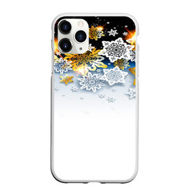 Чехол для iPhone 11 Pro Max матовый с принтом Снежинки в городе Новоалтайск, Силикон |  | Тематика изображения на принте: 