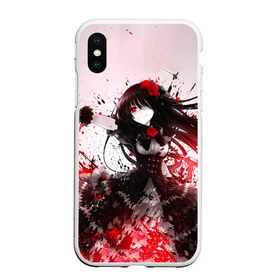 Чехол для iPhone XS Max матовый с принтом рандеву с жизнью в городе Новоалтайск, Силикон | Область печати: задняя сторона чехла, без боковых панелей | date a live | saiaku no seirei | куруми | куруми токисаки | пистолет | рандеву с жизнью | токисаки
