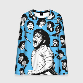 Мужской лонгслив 3D с принтом DIEGO MARADONA в городе Новоалтайск, 100% полиэстер | длинные рукава, круглый вырез горловины, полуприлегающий силуэт | Тематика изображения на принте: diego armando maradona | football | архентинос хуниорс | барселона | бока хуниорс | бока хуниорс. | диего армандо марадона | диего марадона | наполи | ньюэллс олд бойз | севилья | футбол