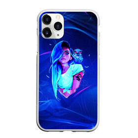 Чехол для iPhone 11 Pro Max матовый с принтом Neon Girl в городе Новоалтайск, Силикон |  | art | neon girl | голубые волосы девушки | девушка | неон | светящая девочка | филин