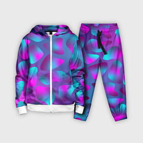 Детский костюм 3D с принтом Неоновые капли в городе Новоалтайск,  |  | neon | newschool | purple | rap | абстракция | бензин | капли | кислотный | неон | разводы | розовый | фиолетовый