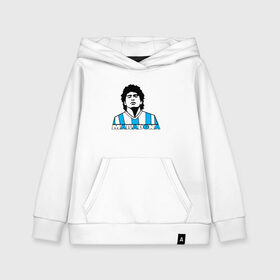 Детская толстовка хлопок с принтом DIEGO MARADONA в городе Новоалтайск, 100% хлопок | Круглый горловой вырез, эластичные манжеты, пояс, капюшен | Тематика изображения на принте: diego armando maradona | football | архентинос хуниорс | барселона | бока хуниорс | бока хуниорс. | диего армандо марадона | диего марадона | наполи | ньюэллс олд бойз | севилья | футбол