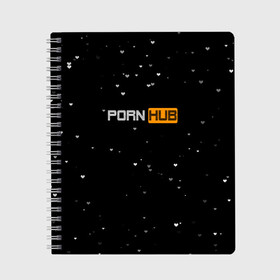 Тетрадь с принтом Pornhub в городе Новоалтайск, 100% бумага | 48 листов, плотность листов — 60 г/м2, плотность картонной обложки — 250 г/м2. Листы скреплены сбоку удобной пружинной спиралью. Уголки страниц и обложки скругленные. Цвет линий — светло-серый
 | black | черный