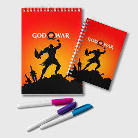 Блокнот с принтом GOD OF WAR в городе Новоалтайск, 100% бумага | 48 листов, плотность листов — 60 г/м2, плотность картонной обложки — 250 г/м2. Листы скреплены удобной пружинной спиралью. Цвет линий — светло-серый
 | game | god of war | god of war 4 | gods of war | викинги. | год оф вар | год оф вар 4 | игра | рпг