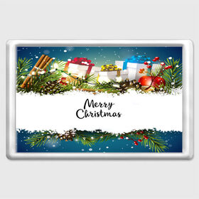 Магнит 45*70 с принтом Merry Christmas в городе Новоалтайск, Пластик | Размер: 78*52 мм; Размер печати: 70*45 | 