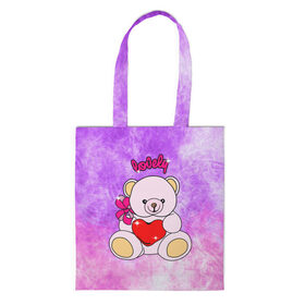 Сумка 3D повседневная с принтом Lovely bear в городе Новоалтайск, 100% полиэстер | Плотность: 200 г/м2; Размер: 34×35 см; Высота лямок: 30 см | bear | love is | teddy | богиня | валентина | влюбленный | девушке | дочь | жена | игрушка | лучшая | любимая | люблю | мама | марта | медведь | медведь с сердцем | медвежата | мишка тедди | плюшевые | подарок