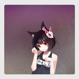 Магнитный плакат 3Х3 с принтом Azur Lane. Лазурный путь в городе Новоалтайск, Полимерный материал с магнитным слоем | 9 деталей размером 9*9 см | azur lane | аниме | военный альянс | комрьютерная игра | лазурный путь | маска | сирены