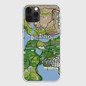 Чехол для iPhone 12 Pro Max с принтом GTA San Andreas map в городе Новоалтайск, Силикон |  | Тематика изображения на принте: game | grand theft auto | gta san andreas | гта сан андреас | игра | карта | самп