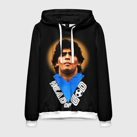 Мужская толстовка 3D с принтом Diego Maradona в городе Новоалтайск, 100% полиэстер | двухслойный капюшон со шнурком для регулировки, мягкие манжеты на рукавах и по низу толстовки, спереди карман-кенгуру с мягким внутренним слоем. | Тематика изображения на принте: diego | diego armando maradona | legend | maradona | аргентина | диего | король | легенда | марадона | нападающий | полузащитник | футбол | футболист