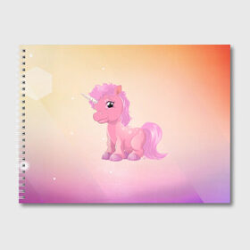 Альбом для рисования с принтом Unicorn в городе Новоалтайск, 100% бумага
 | матовая бумага, плотность 200 мг. | арт | графика | единорог | животные | звери | пони