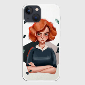 Чехол для iPhone 13 mini с принтом Ход Королевы в городе Новоалтайск,  |  | beth harmon | chess | queens gambit | the queens gambit | аня тейлор джой | бет хармон | нетфликс | ход королевы | шахматы