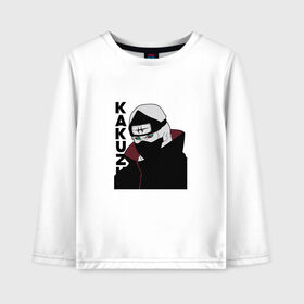 Детский лонгслив хлопок с принтом Kakuzu Zombie Ninja в городе Новоалтайск, 100% хлопок | круглый вырез горловины, полуприлегающий силуэт, длина до линии бедер | 