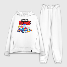 Женский костюм хлопок Oversize с принтом Brawl Stars Лу и Майк в городе Новоалтайск,  |  | 2020 | brawl stars | brawler | christmas | crow | games | king | leon | lou | max | new year | sandy | snow | snowtel | spike | surge | бравл | бравлер | броул ставрс | вольт | ворон | игры | король | леон | лу | макс | новый год | рож