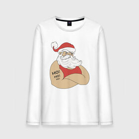 Мужской лонгслив хлопок с принтом Santa Claus в городе Новоалтайск, 100% хлопок |  | 2021 | santa claus | дед мороз | новый год | санта клаус | современный санта