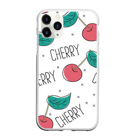 Чехол для iPhone 11 Pro Max матовый с принтом Вишенки Cherry в городе Новоалтайск, Силикон |  | Тематика изображения на принте: cherry | белый | вишня | красный | лето | надпись | сад | черенок | черешня | ягода