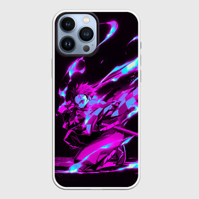 Чехол для iPhone 13 Pro Max с принтом НЕОНОВЫЙ ТАНДЖИРО в городе Новоалтайск,  |  | Тематика изображения на принте: anime | demon slayer | kimetsu no yaiba | агацума | аниме | бесконечный поезд | дыхание воды | зеницу | иноске | иноске хашибира | клинок | клинок рассекающий демонов | манга | недзуко | незука | незуко | нэзуко