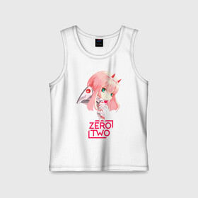 Детская майка хлопок с принтом Zero chan в городе Новоалтайск,  |  | 02 | anime | chobi | darling | franxx | girl | in | kawai | kawaii | love | the | two | tyan | waifu | zero | аниме | вайфу | во | воздушный | девушка | демон | демонесса | каваи | кавай | костюм | милый | надпись | персонаж | поцелуй | рога | 