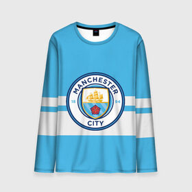 Мужской лонгслив 3D с принтом MANCHESTER CITY в городе Новоалтайск, 100% полиэстер | длинные рукава, круглый вырез горловины, полуприлегающий силуэт | british | champion | city | england | etihad | football | logo | manchester | sport | англия | британия | линии | логотип | манчестер | премьер лига | сити | спорт | футбол | чемпион