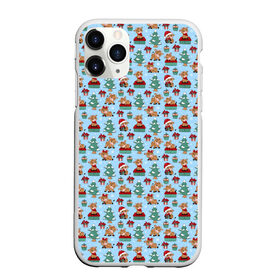 Чехол для iPhone 11 Pro Max матовый с принтом Новогодний фон с бычком в городе Новоалтайск, Силикон |  | 