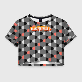 Женская футболка Crop-top 3D с принтом TEAM FORTRESS 2 (S) в городе Новоалтайск, 100% полиэстер | круглая горловина, длина футболки до линии талии, рукава с отворотами | characters | demoman | engineer | heavy | medic | pyro | scout | sniper | soldier | spy | team fortress 2 | инженер | медик | персонажи | поджигатель | подрывник | пулеметчик | разведчик | снайпер | солдат | шпион