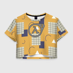Женская футболка Crop-top 3D с принтом Half Life2 (S) в городе Новоалтайск, 100% полиэстер | круглая горловина, длина футболки до линии талии, рукава с отворотами | black mesa | city 17 | combine guard | gordon freeman | half life | source | valve | гордон фримен | халф лайф